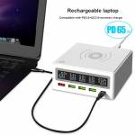 Multi-port QC3.0 USB 110W Type-C PD 65W Wireless Fast Charge Station