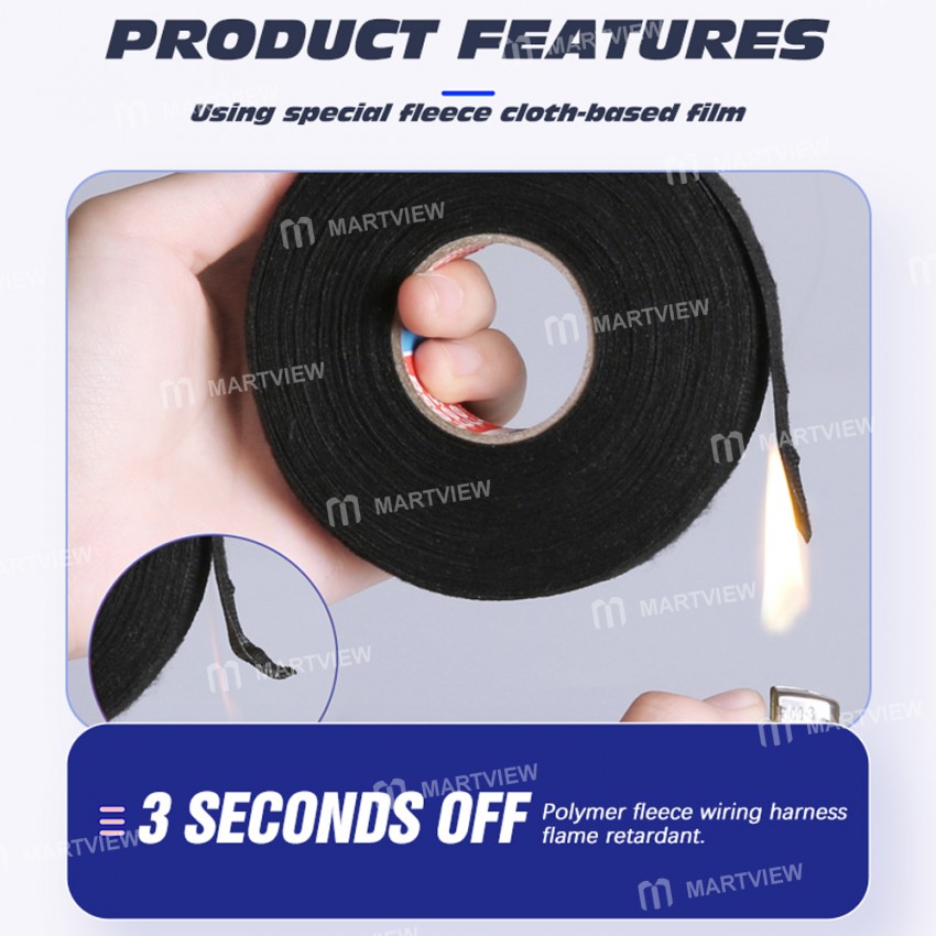 Heat-resistant Flame Retardant Black Tape - 25 Meter