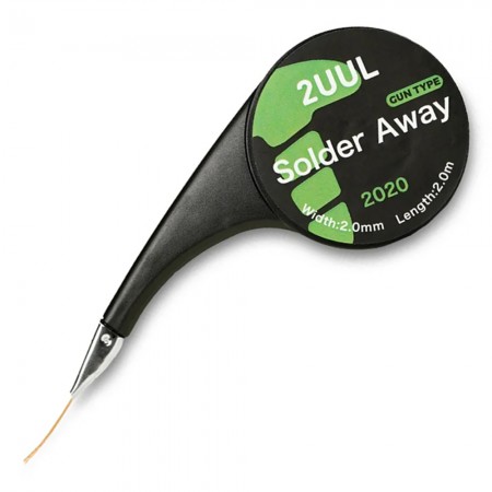 2uul DW21 2-Meter 2.0mm Anti-hot Desoldering Wick with Thumb Wheel Dispenser