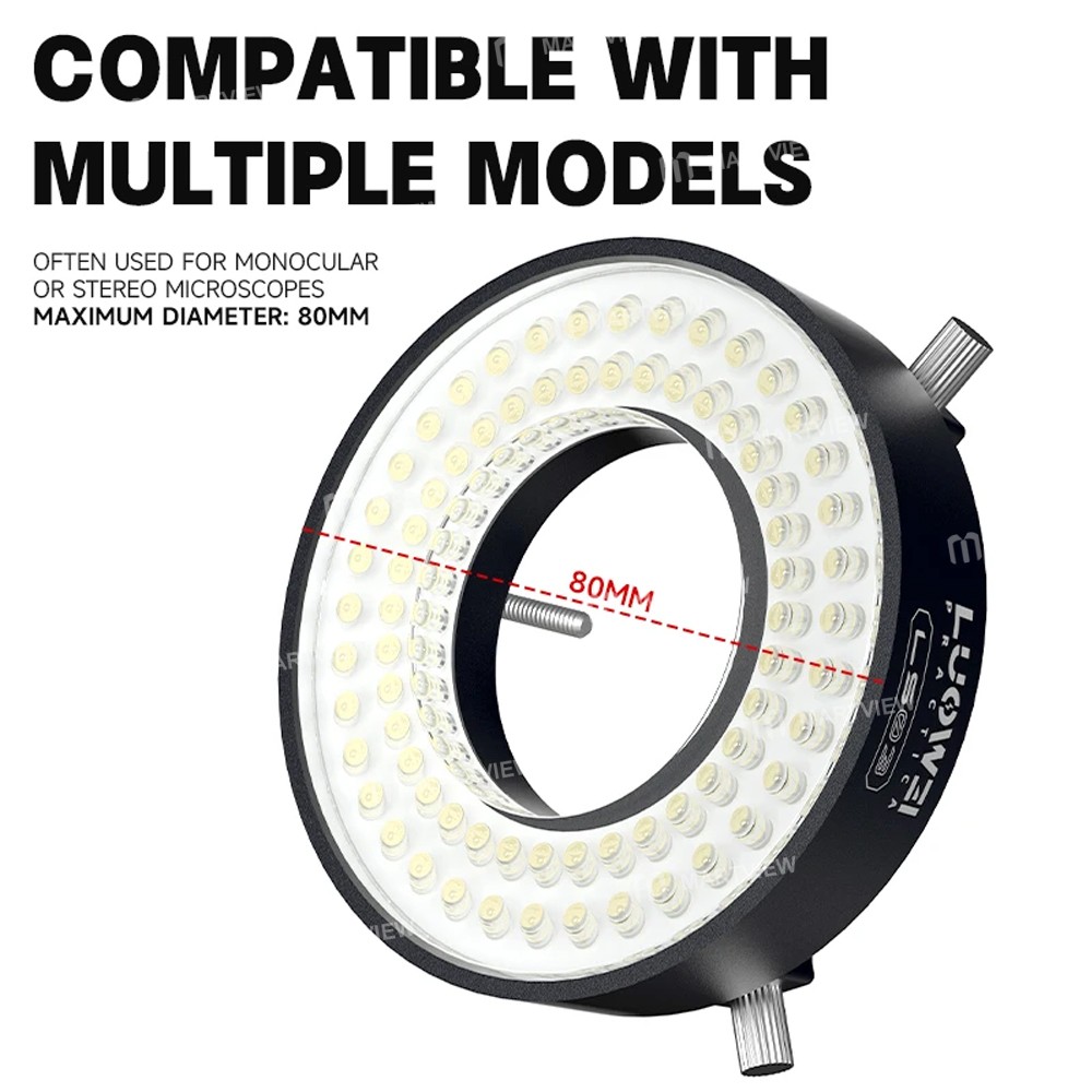 luowei ls03-high-lumen-72led-microscope-ring-light-source-5