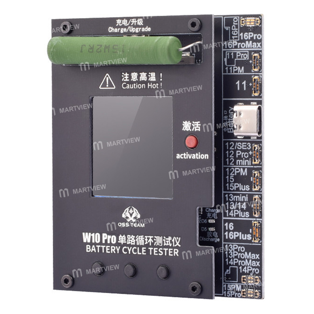 oss team-w10-pro-mobile-phone-battery-cycle-tester-compatible-with-iphone-11-to-16-series-1