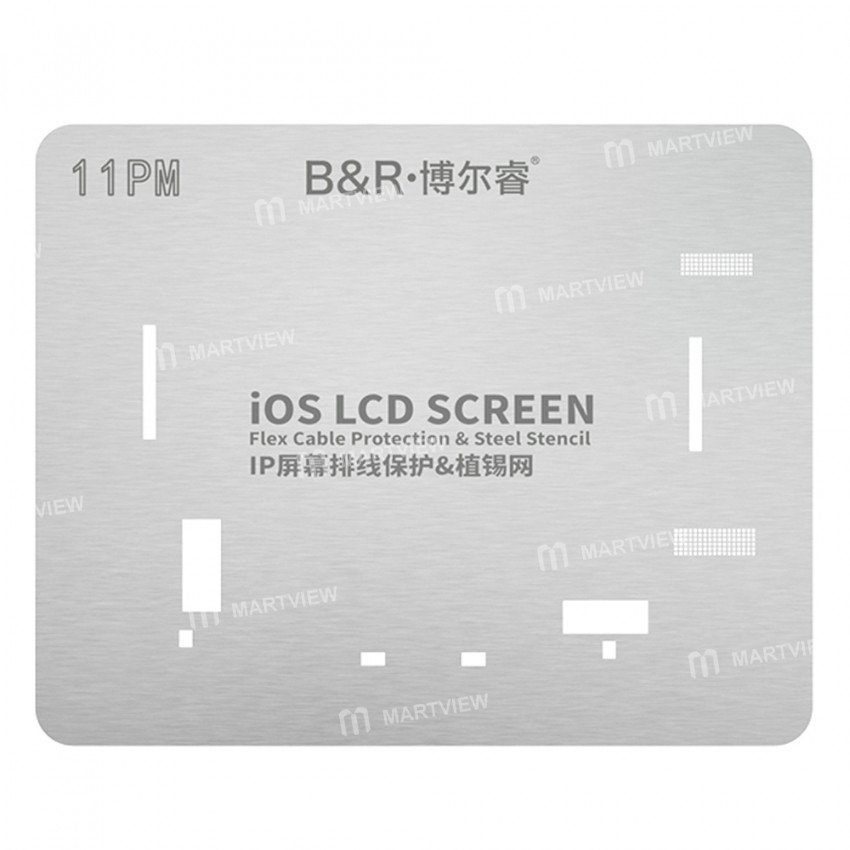 B&R IO6 iOS LCD Screen IC Flex Cable Protection & Steel Stencil Set for iPhone 11 to 13 Pro Max