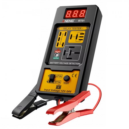 Aneng RT01 11-25V Universal 4 / 5 Pins Car Relay & Battery Digital Display Detector