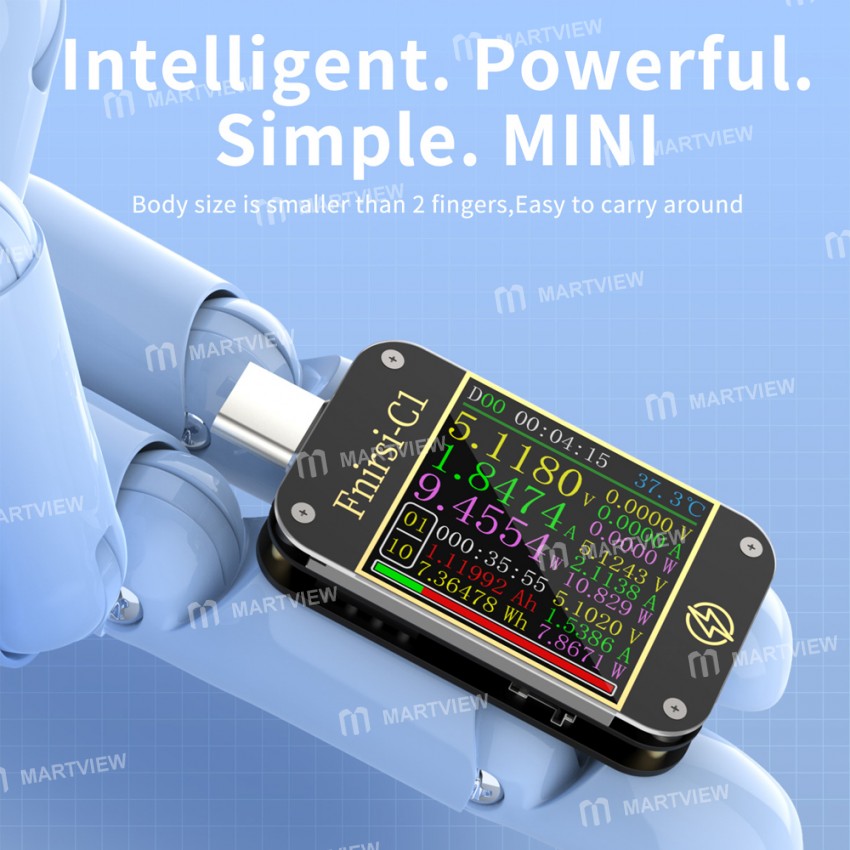Fnirsi-C1 Type-C PD Trigger USB-C Voltmeter Ammeter Fast Charging Protocol Tester