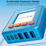 relife xa4-pro-one-touch-hd-display-power-cable-with-usbtype-c-dual-interface-for-iphone-8g-16pm-9