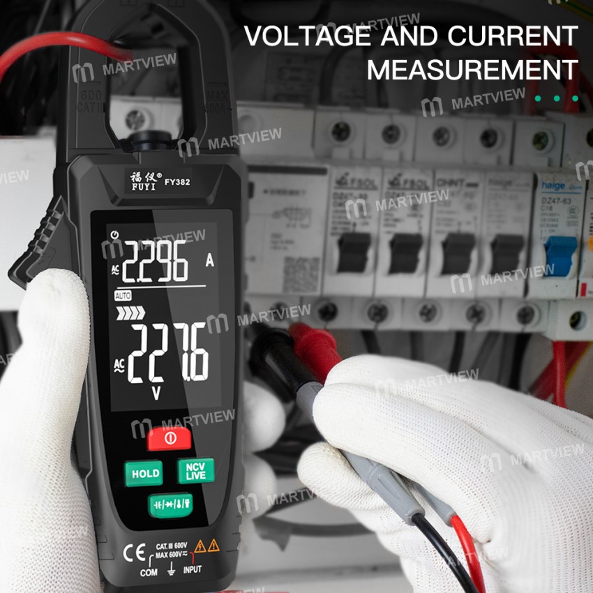 FY382 9999 Counts True RMS Auto Range Smart Digital Clamp Multimeter