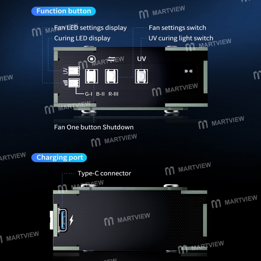 mega idea-2-in-1-three-speed-adjustment-uv-curing-cooling-fan-for-mobile-phone-repair-14