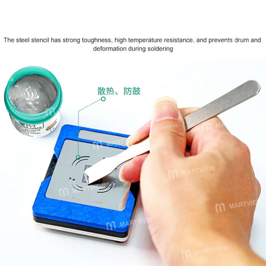 BST-081 Universal CPU Reballing Tin Planting Fixing Fixture Set for iPhone A9 to A15 Chip