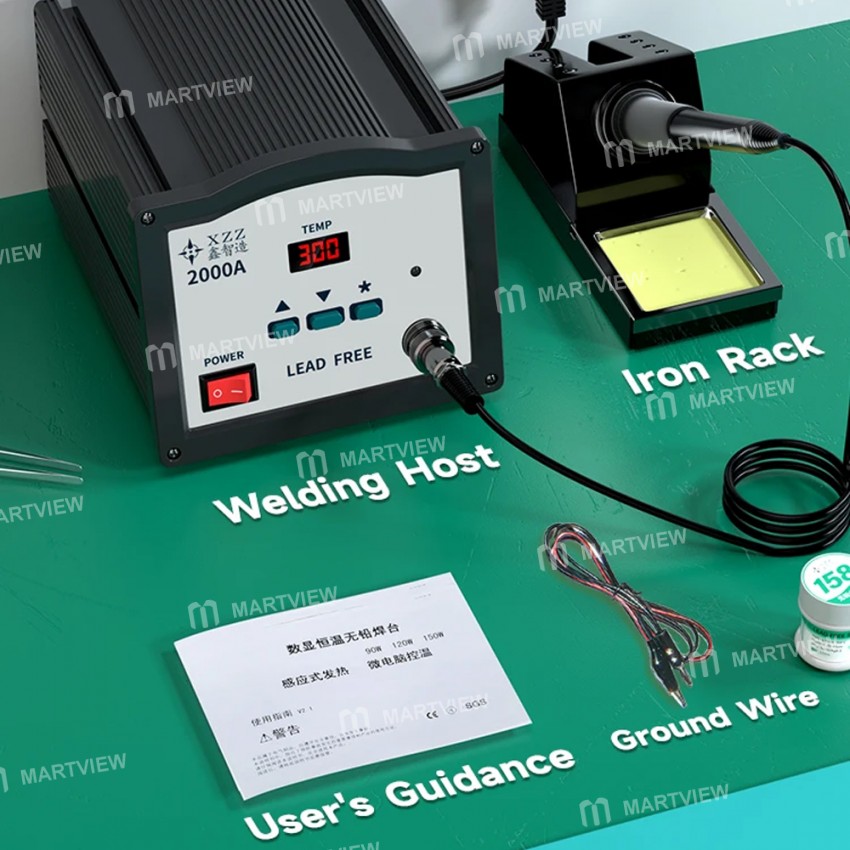 xzz 2000a-90w-smart-constant-temperature-lead-free-soldering-station-support-203h-tips-8