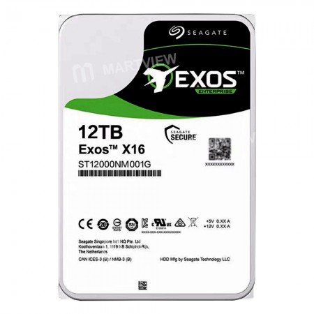 Seagate 12TB Exos X16 7200rpm SATA III 3.5" Internal HDD - ( 5 Years Manufacturer Warranty)