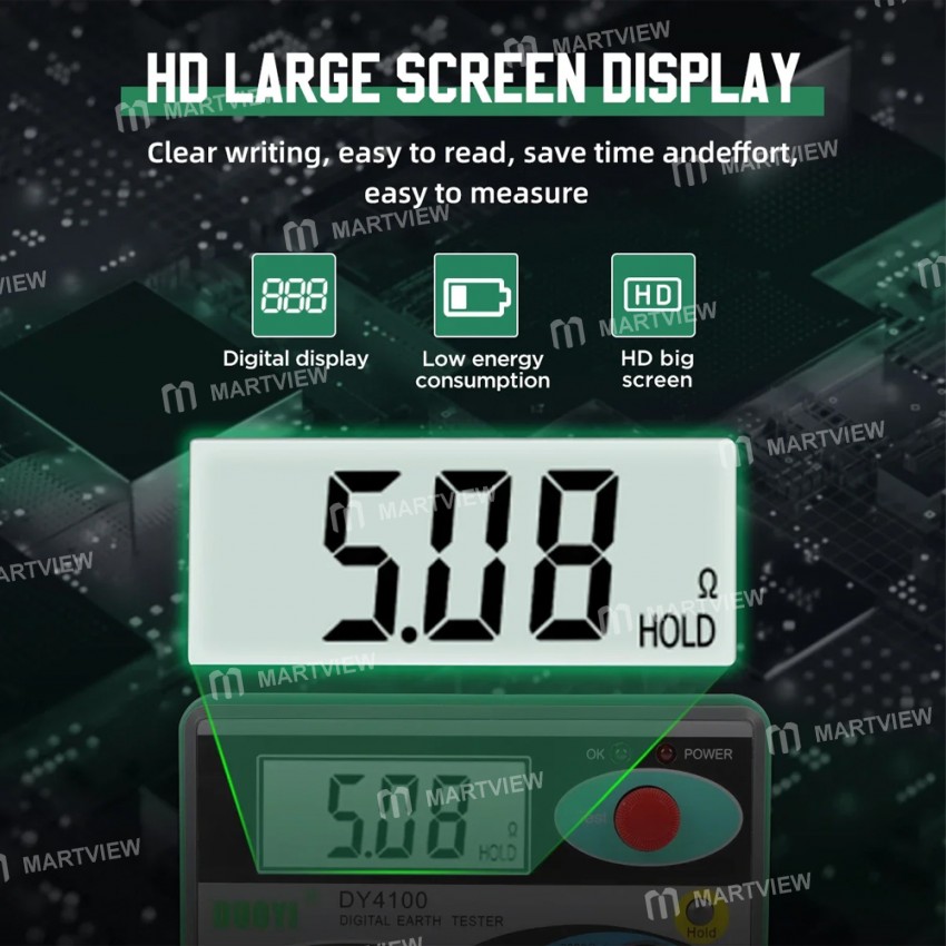 duoyi dy4100-0-2000-digital-earth-ground-resistance-meg-ohmmeter-3