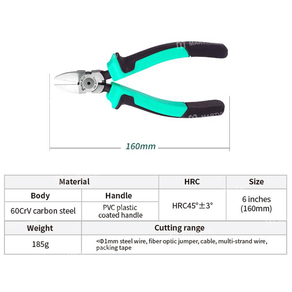 proskit pm-806fg-6-inch-precision-60crv-alloy-steel-diagonal-jaw-pliers-8