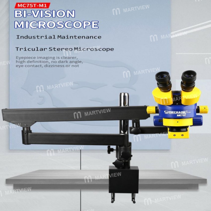 Mechanic MC75T-M1 Microscope Industrial Trinocular Stereo Microscope with Stand