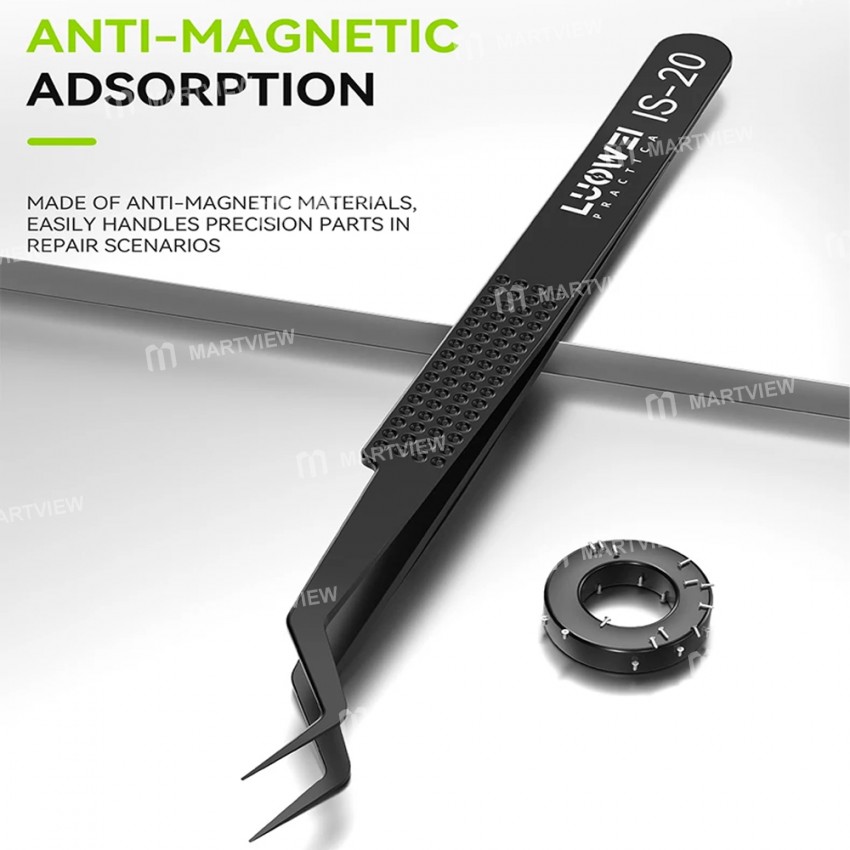 luowei is-20-high-precision-flying-line-tin-planting-tweezers-for-ic-chips-soldering-repair-10
