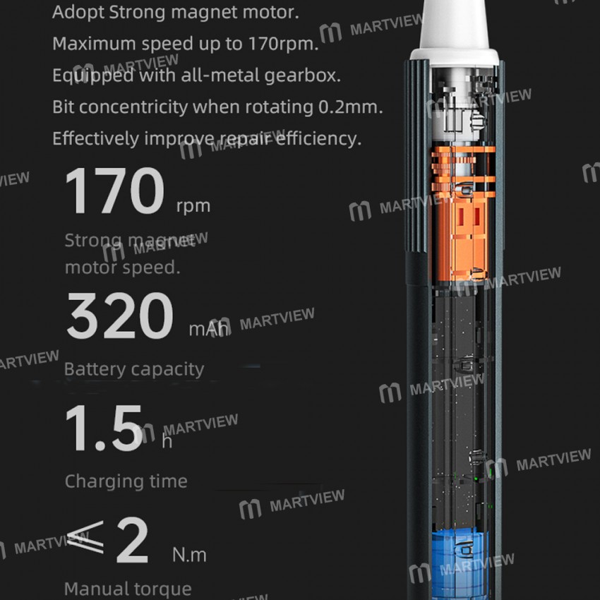 Jakemy JM-Y05 High Precision Dual Power Mode Electric Screwdriver with Type-C Fast Charging Function