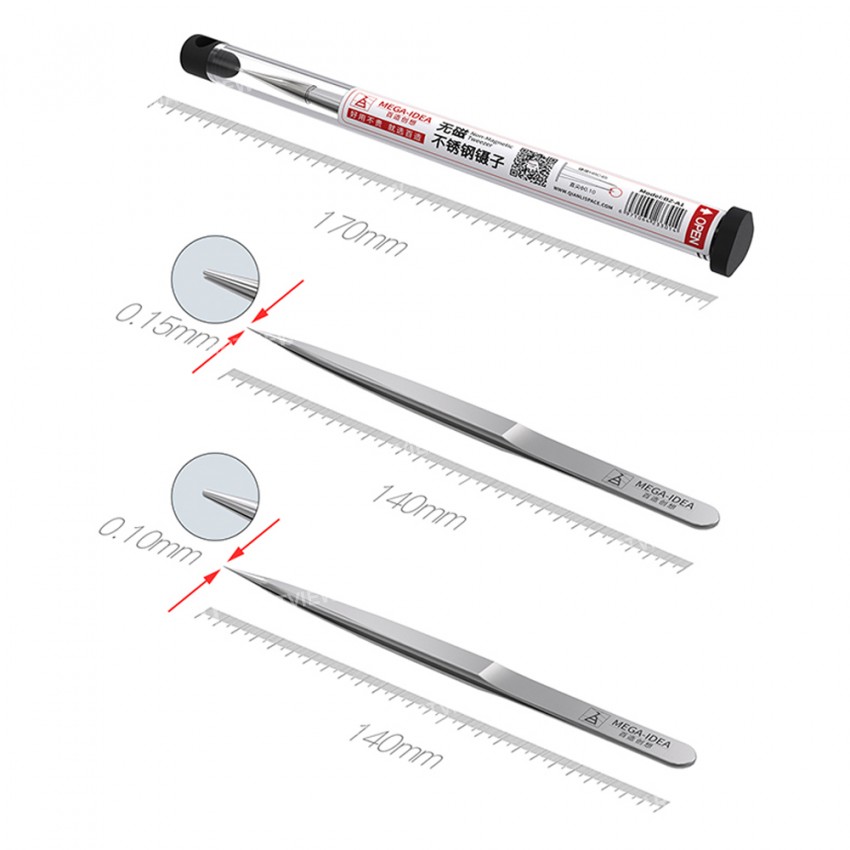 Mega-Idea BZ-A2 Non-Magnetic Stainless Steel Tweezer
