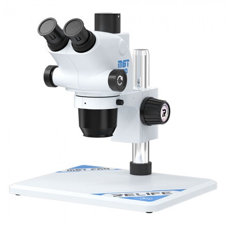 Relife RL-M6T Pro-B11 6.5X-65X Continuous Zoom Colorful Trinocular HD Stereo Microscope