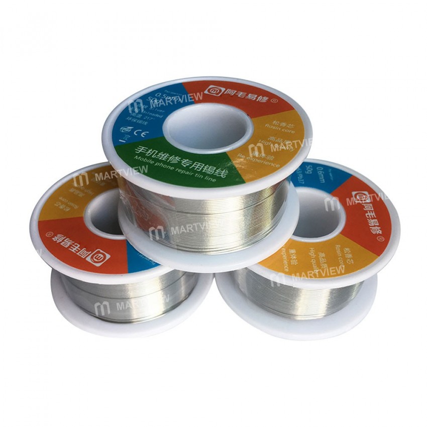 High Quality Welding Iron Wire Reel 50g 0.3mm 0.5mm 0.6mm Tin Leaded Unleaded Line Rosin Core Flux S