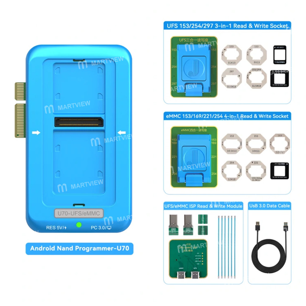 jcid u70-gen-2-android-nand-programmer-for-android-ufs-emmc-isp-nand-repair-3