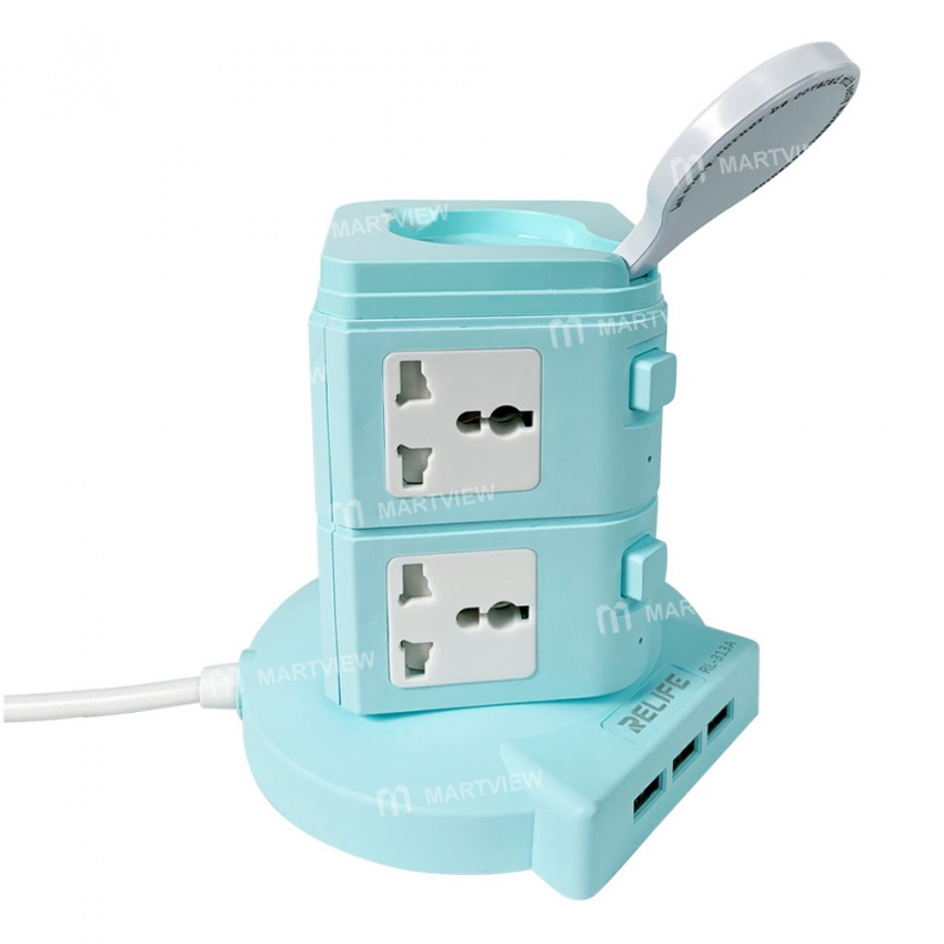 relife rl-313a-10a-multi-function-smart-power-socket-with-3-usb-fast-charge-port-5