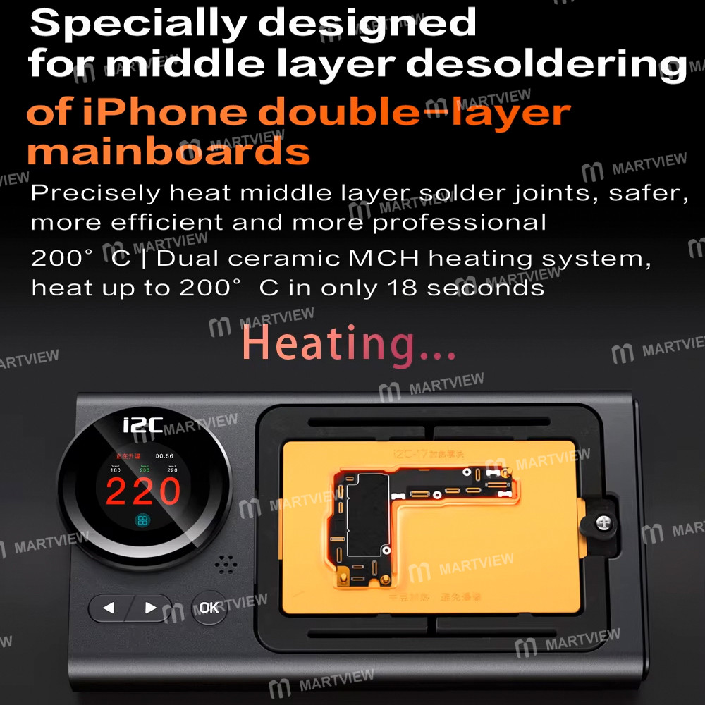 i2c t30-ceramic-heating-intelligent-desoldering-station-for-iphone-x-to-17pm-motherboard-repair-14