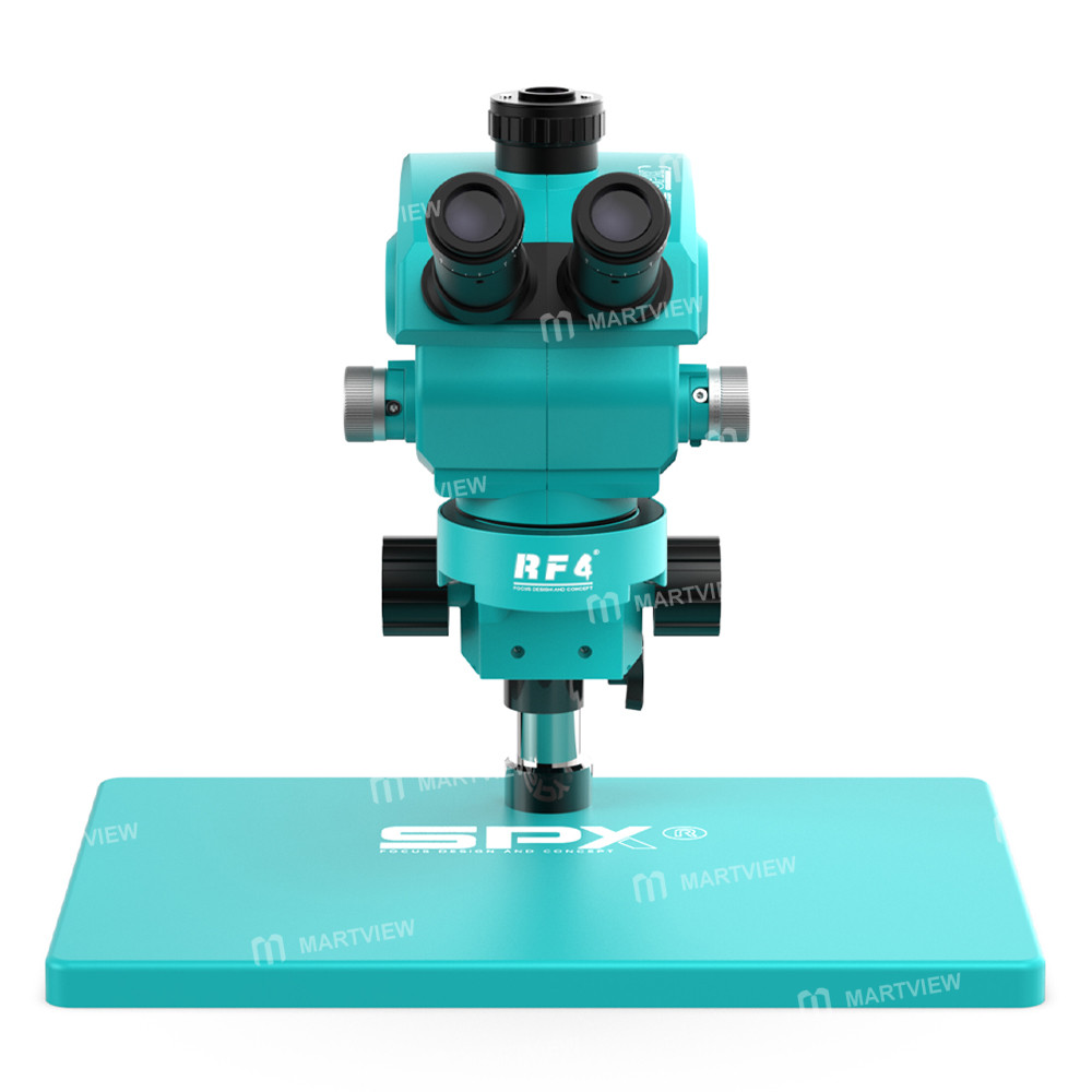 rf4 spx-a6-62x-60x-trinocular-zoom-stereo-microscope-with-rf-a6-2-in-1-integrated-light-source-brack