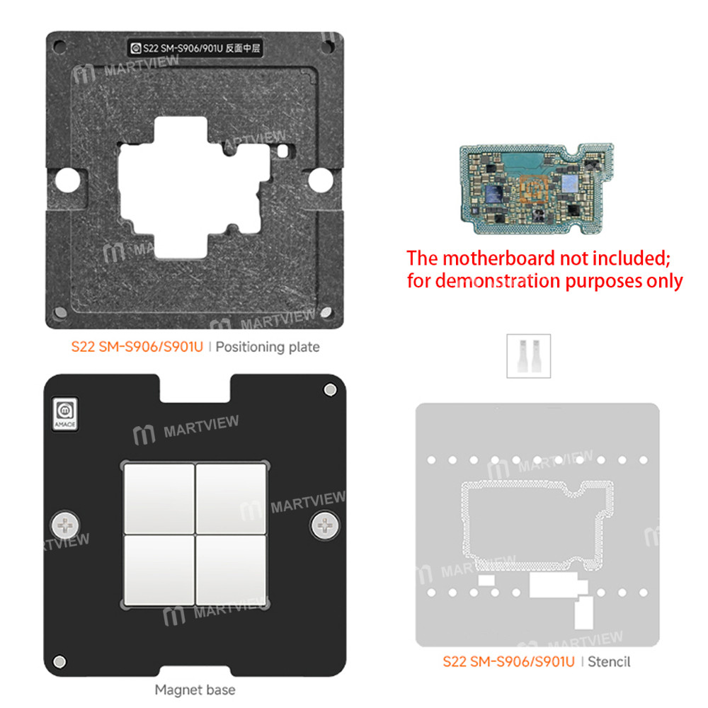 amaoe s22-sm-s906u-s901u-reverse-middle-layer-bga-reballing-stencil-platform-2