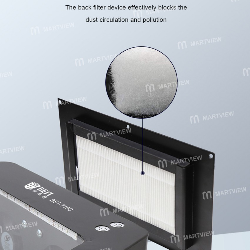 BST-710C Multifunction Mini Desktop Film Dust Removal Workbench for Mobile Phone LCD Repair