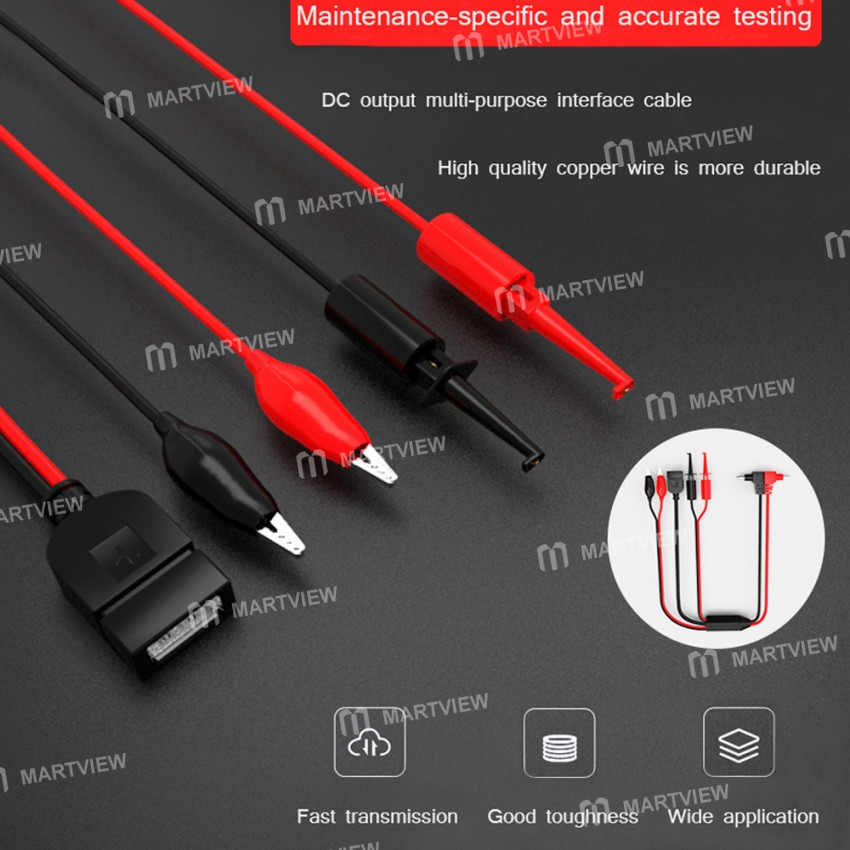 BST-059 Multi-Purpose Fast Transmission Pure Copper Test Cable for DC Power Supply