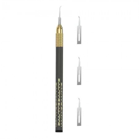 2uul DA12 MicroFix Hook for Phone PCB Underfill Clean 3 Blades with Ultralight Carbon Fiber Holder Set