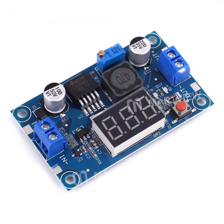 LM2596 DC-DC Adjustable Step-down Module with Voltmeter Display