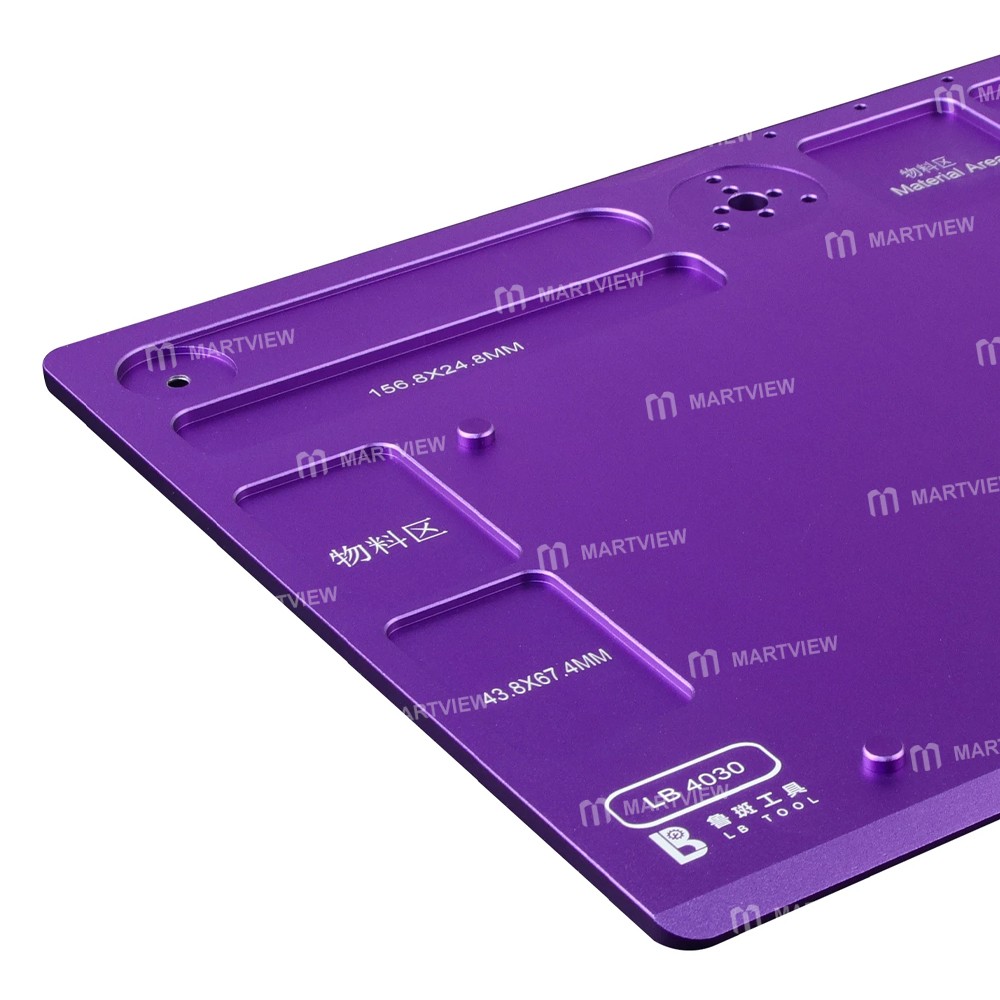 lb tool-4030-40x30cm-microscope-pcb-welding-repair-aluminum-alloy-base-with-silicone-mat-7