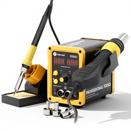 Kailiwei 8586D 2-in-1 Smart Digital Display BGA Rework Hot Air Gun Solder Station