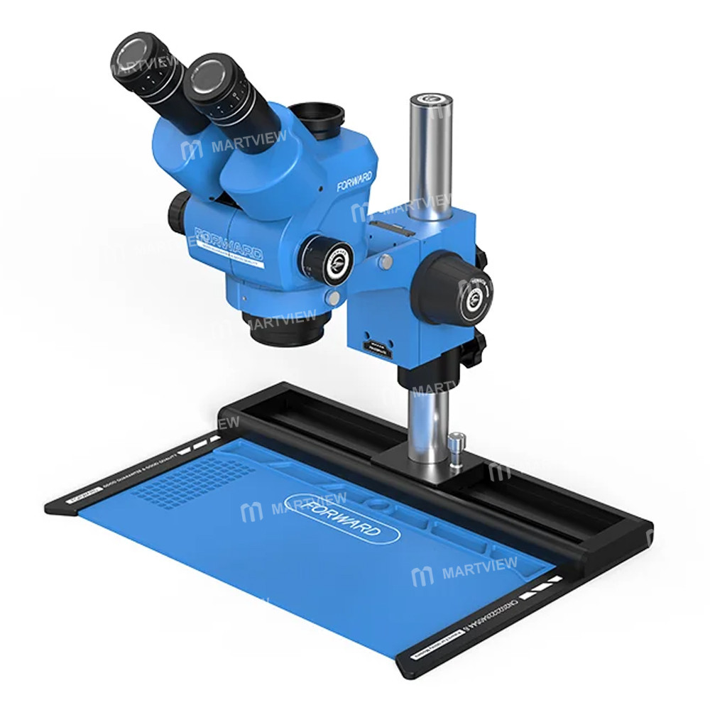forward fw-c55pro-ts-65-55x-slideway-trinocular-stereo-microscope-with-aluminum-alloy-base-2