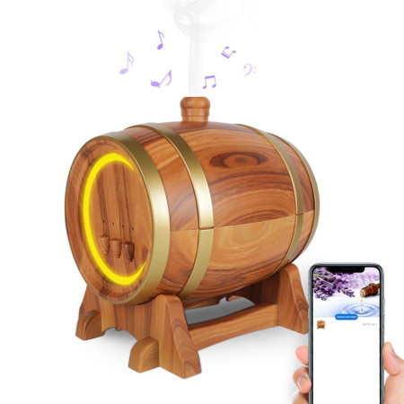Creative Intelligent Wine Barrel Aroma Diffuser Electric with BT Speaker