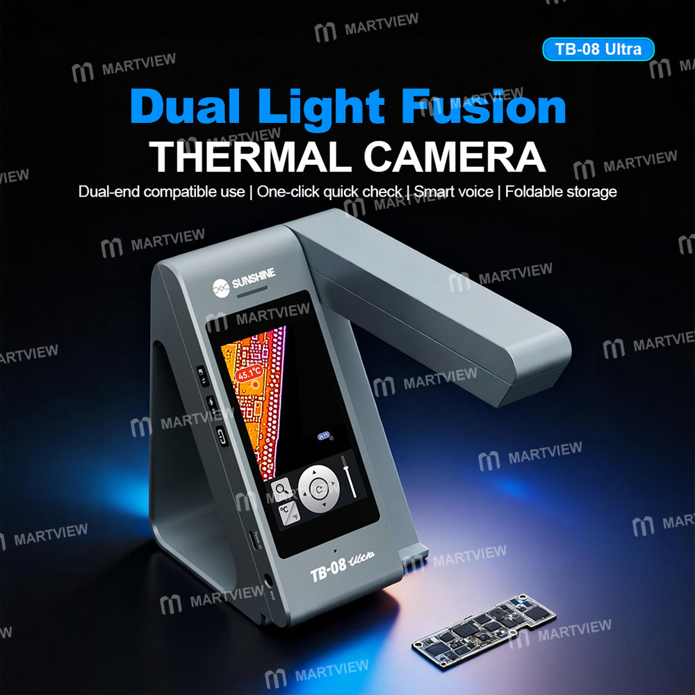 sunshine tb-08-ultra-dual-light-fusion-pcb-motherboard-diagnosis-infrared-thermal-camera-with-smart-
