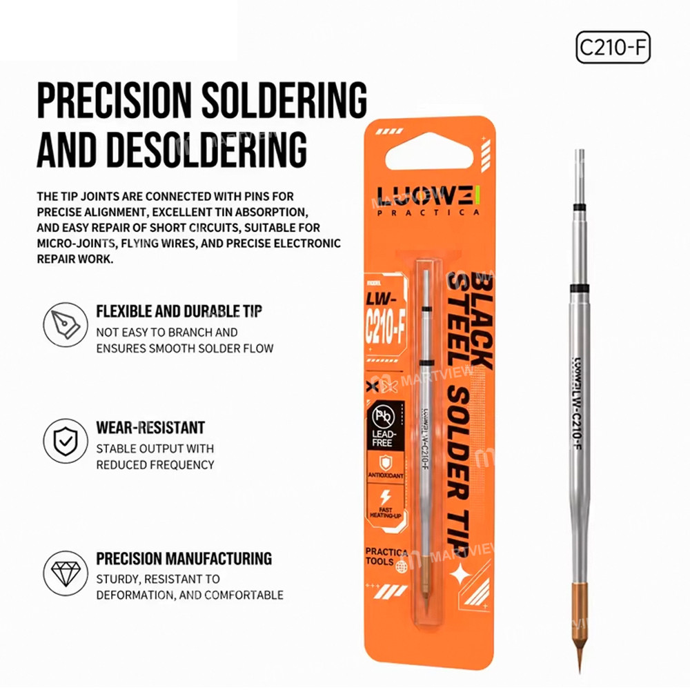 luowei lw-c210f-i-ultra-fine-soldering-iron-tips-with-pure-copper-head-for-motherboard-flying-wire-r