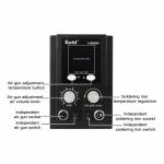 Kaisi 8586+ Double Digital Display SMD Hot Air Rework Soldering Station