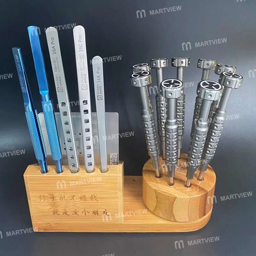 Amaoe M62 M62 360° Rotating Screwdriver Tweezer Wooden Storage Stand