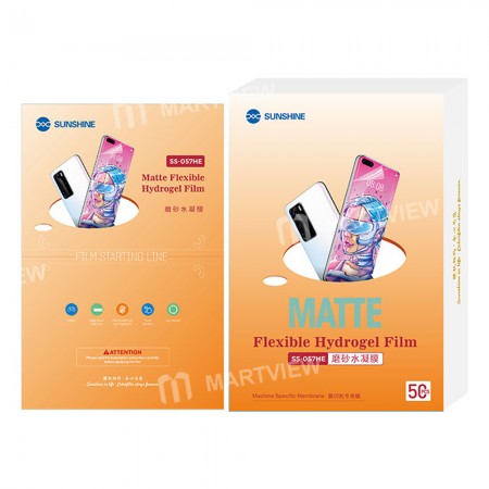 Sunshine SS-057HE Matte Flexible Hydrogel Protective Film for SS-890C Auto Film Cutting Machine - 50Pcs