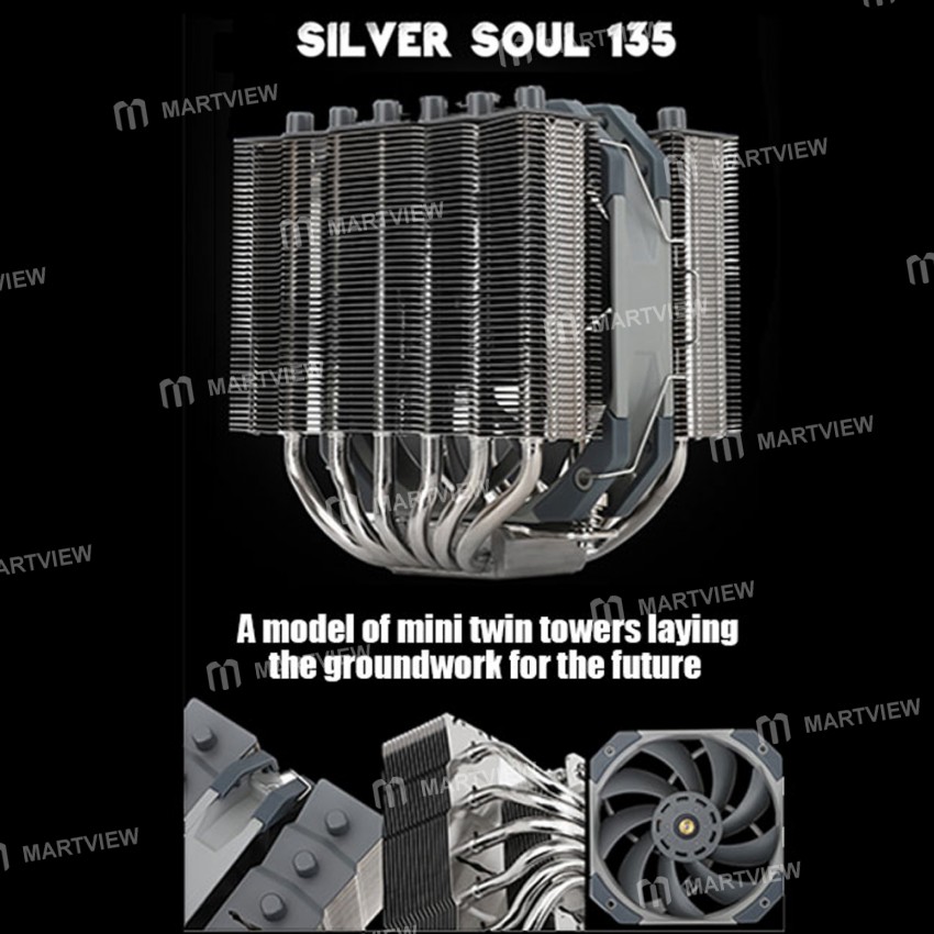thermalright ss135-silver-soul-aghp-6-heatpipe-dual-tower-cpu-air-radiator-8