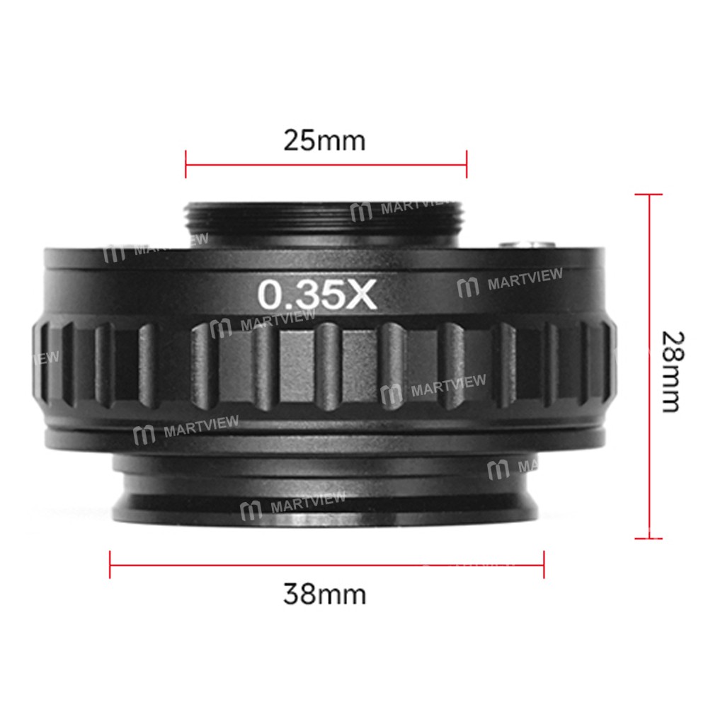 amaoe ctv-035x-04x-05x-focus-38mm-adjustable-c-mount-adapter-for-trinocular-stereo-microscope-5
