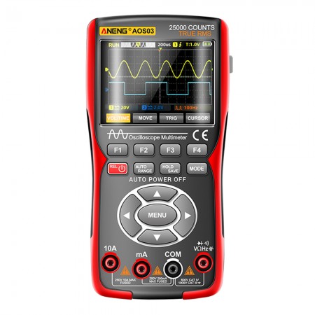 Aneng AOS03 3-in-1 Dual Channel 50MHz Bandwidth Oscilloscope Multimeter Signal Generator