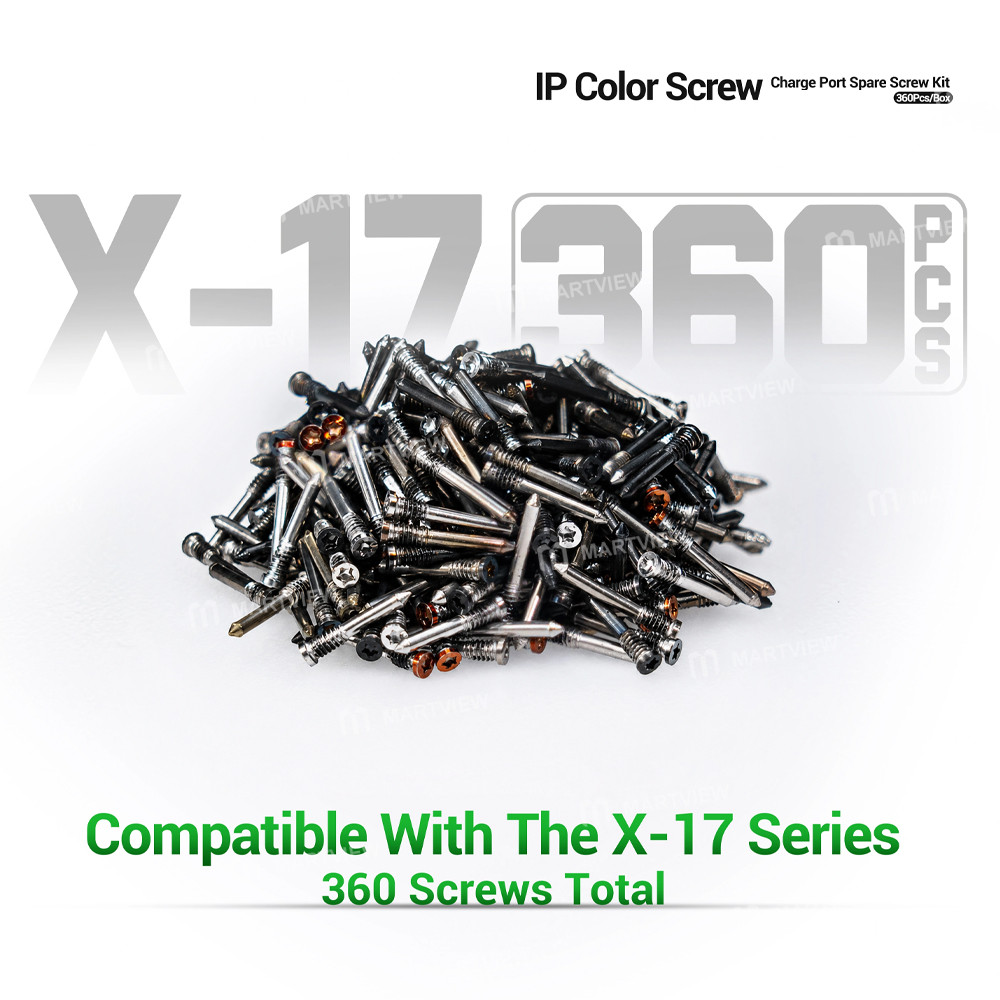2uul sc13-8-color-pentalobe-charging-port-screws-kit-for-iphone-x-17-pro-max--360pcs-3