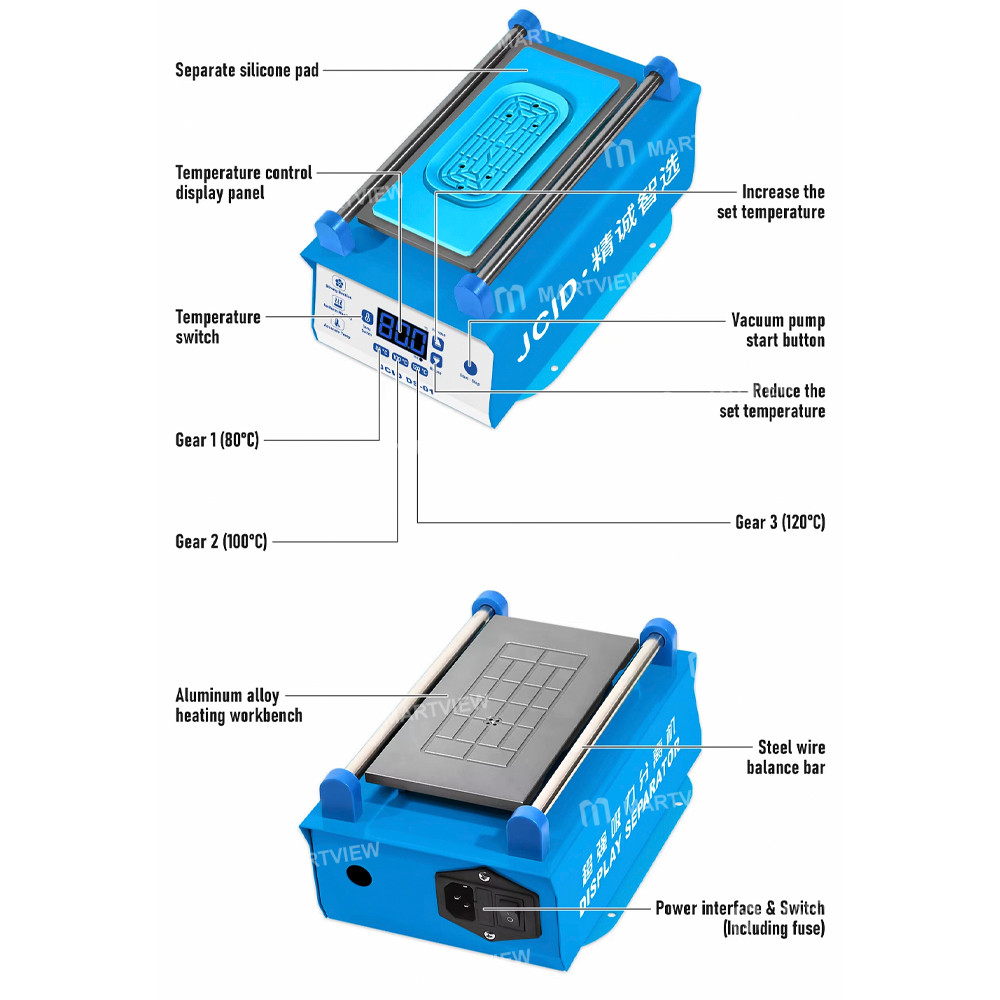 jcid ds-01-high-suction-lcd-screen-separator-built-in-vacuum-pump-with-temperature-memory-settings-1