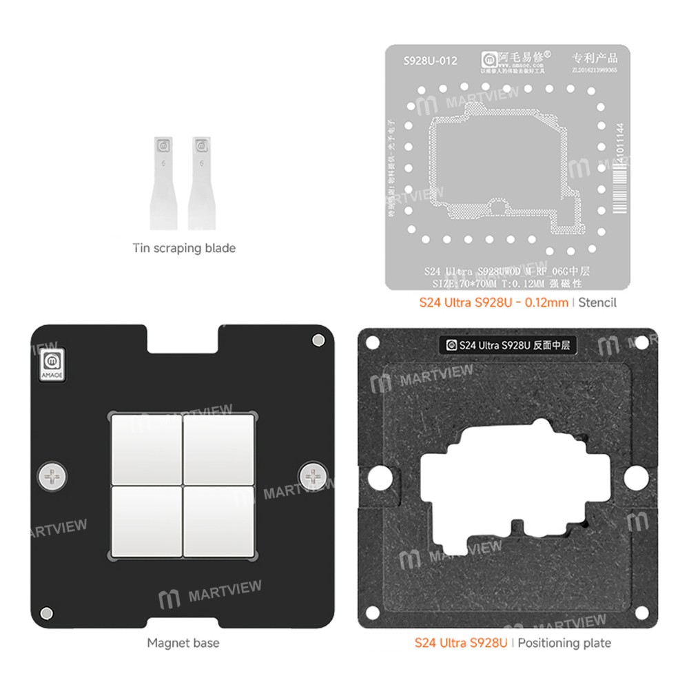 amaoe reverse-middle-layer-bga-reballing-stencil-platform-set-for-samsung-s24-ultra-s928u-2