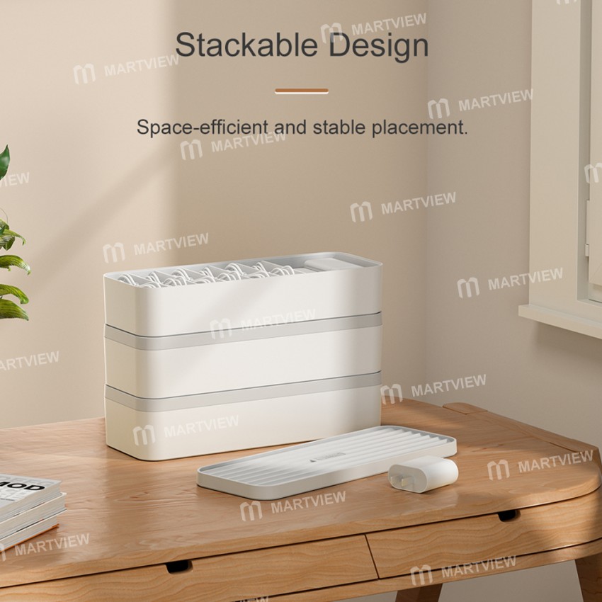 Orico CSB-18 Stackable Comes Type Desktop Data Cable Management Storage Box with Baffle