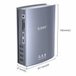 Orico TB3-S3 15-in-1 4K HDMI Thunderbolt 3 40Gbps Type-C Multi-function Docking Station