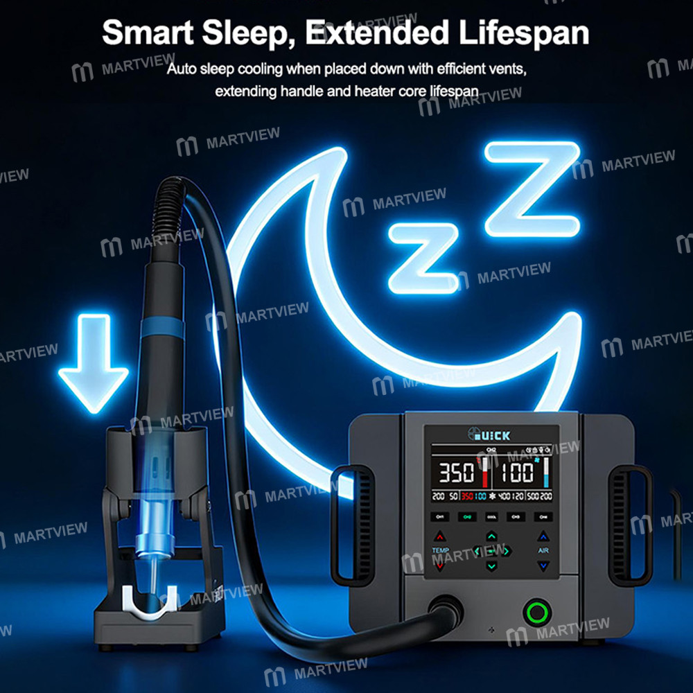 quick 861pro-max-1300w-intelligent-hot-air-rework-station-for-chip-level-repair-pcba-production-supp