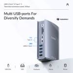 Orico TB3-S3 15-in-1 4K HDMI Thunderbolt 3 40Gbps Type-C Multi-function Docking Station